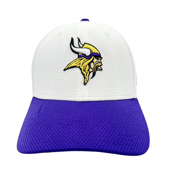 NEW ERA MINNESOTA VIKINGS White/ Purple 39THIRTY Flex Hat – NFL Football - Picture 1 of 10